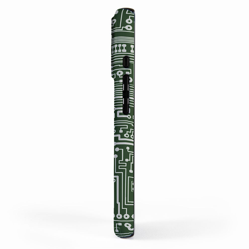 Circuit Board // Green & Silver iPhone Case Gallery Image 2