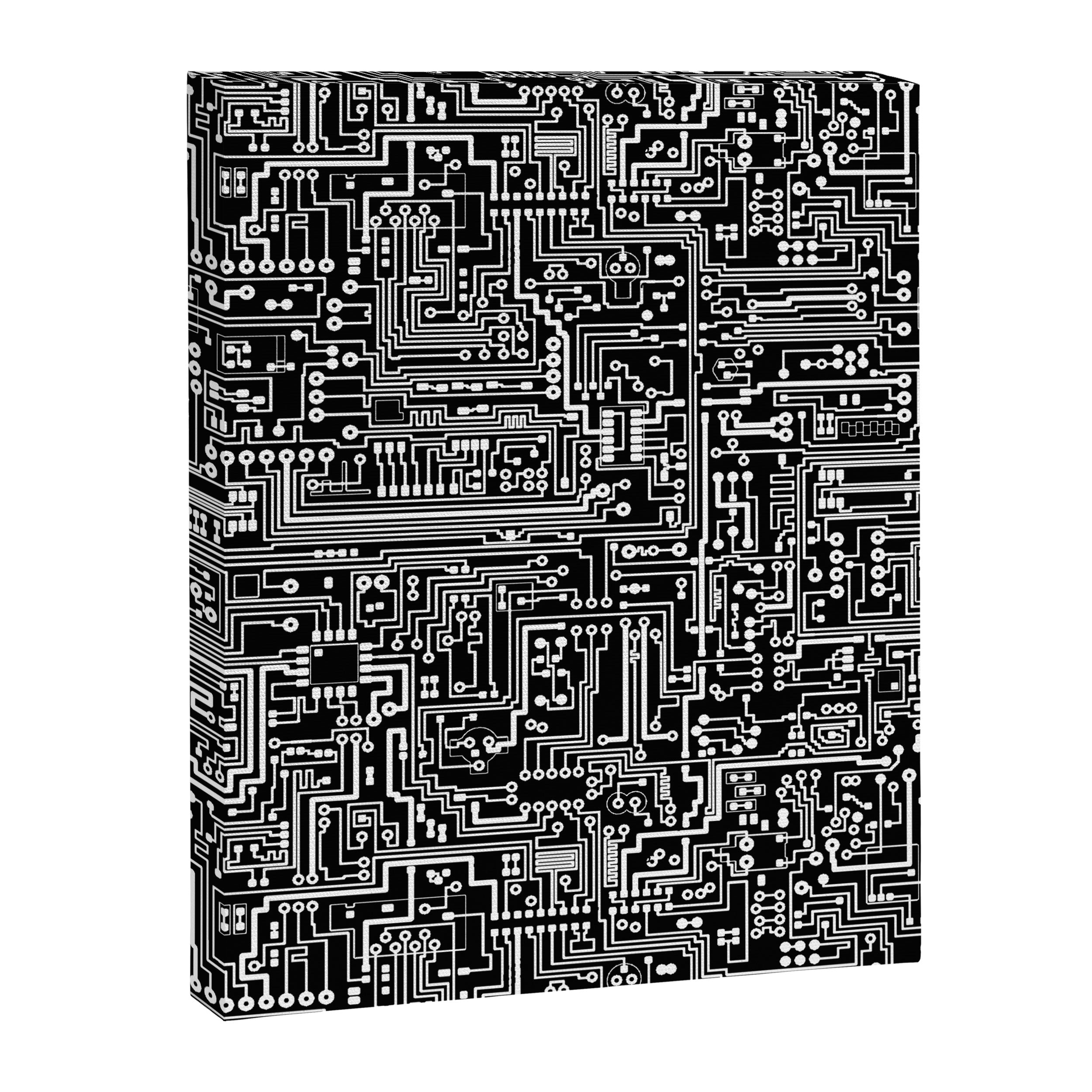 Circuit Board on Black Canvas Print Gallery Image 8