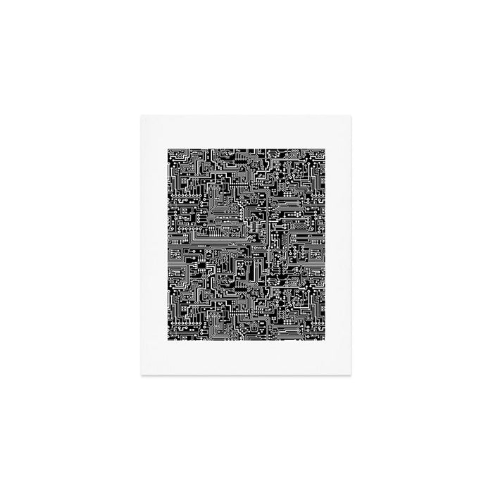 Circuit Board on Black Art Print Gallery Image 1
