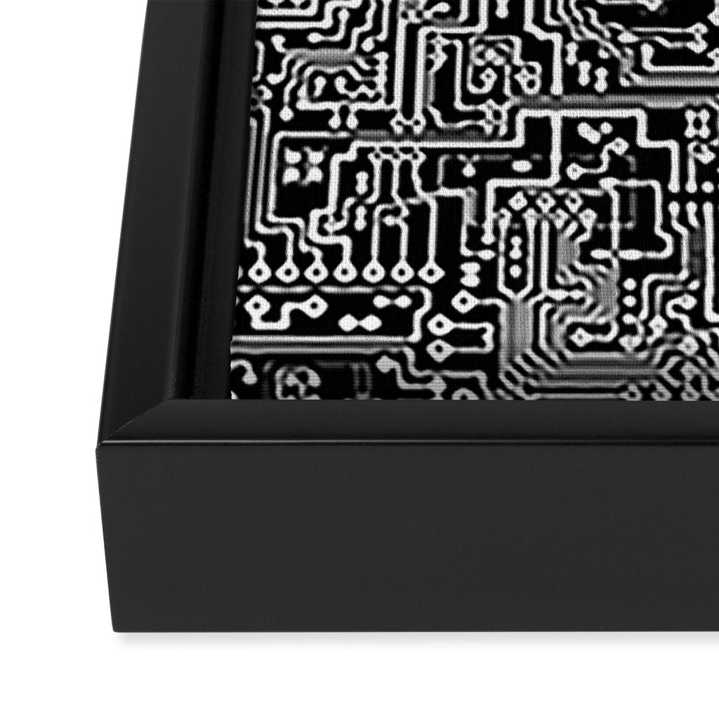 Circuit Board on Black Framed Canvas Print Gallery Image 3