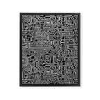 Circuit Board on Black Framed Canvas Print Gallery Image 8