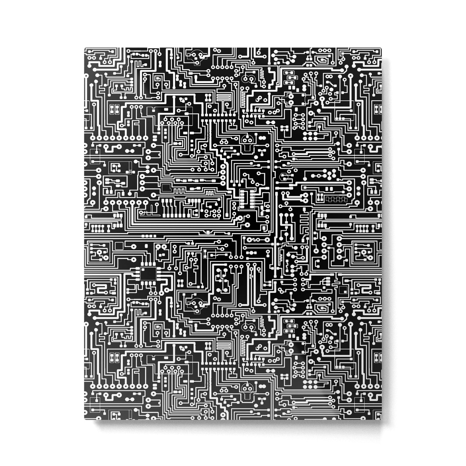 Circuit Board on Black Metal Print Gallery Image 6