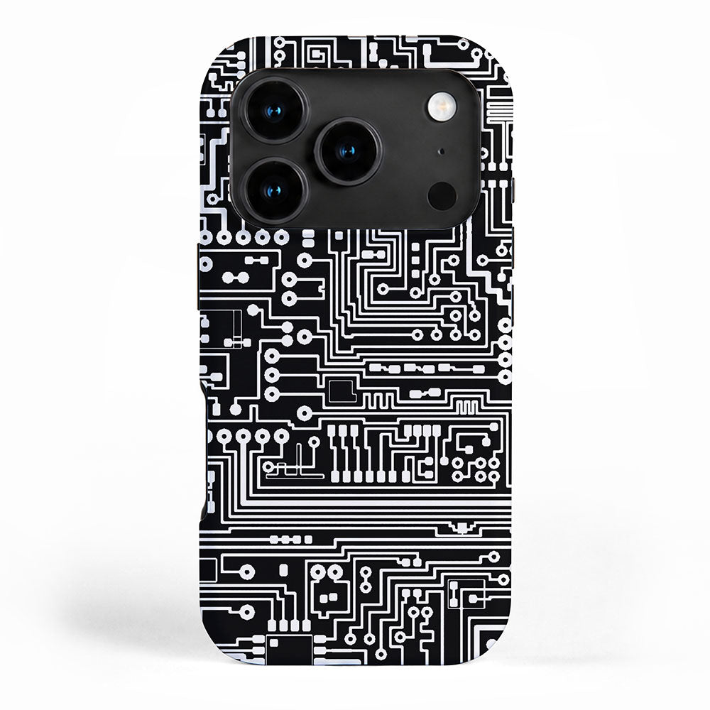 Circuit Board on Black iPhone Case Gallery Image 1