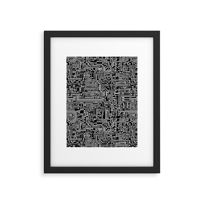 Circuit Board on Black Framed Art Print Gallery Image 6