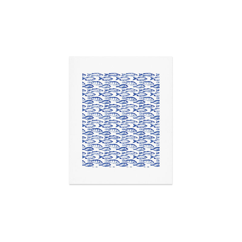 Dark Blue Fish Art Print Gallery Image 1