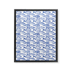 Dark Blue Fish Framed Canvas Print Gallery Image 8