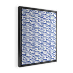 Dark Blue Fish Framed Canvas Print Gallery Image 2