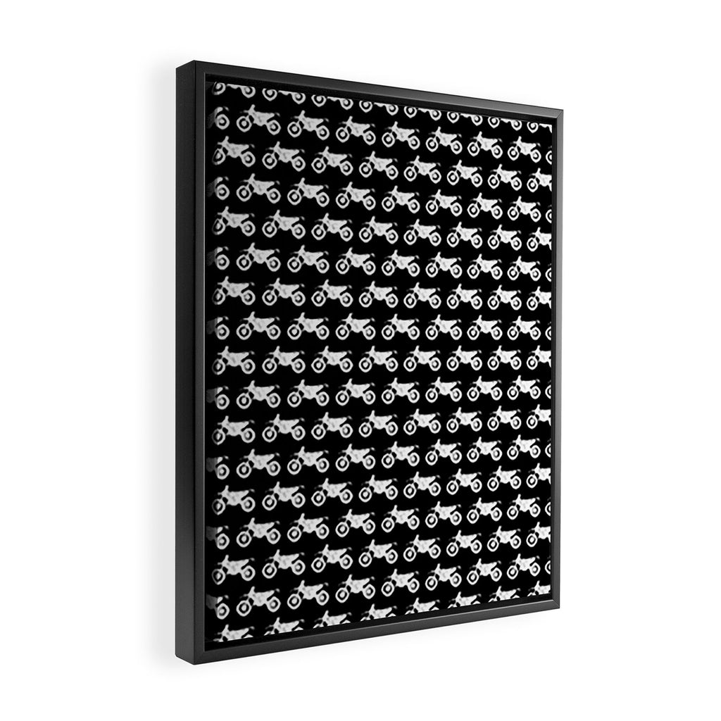 Dirt Bikes // Black Framed Canvas Print Gallery Image 2