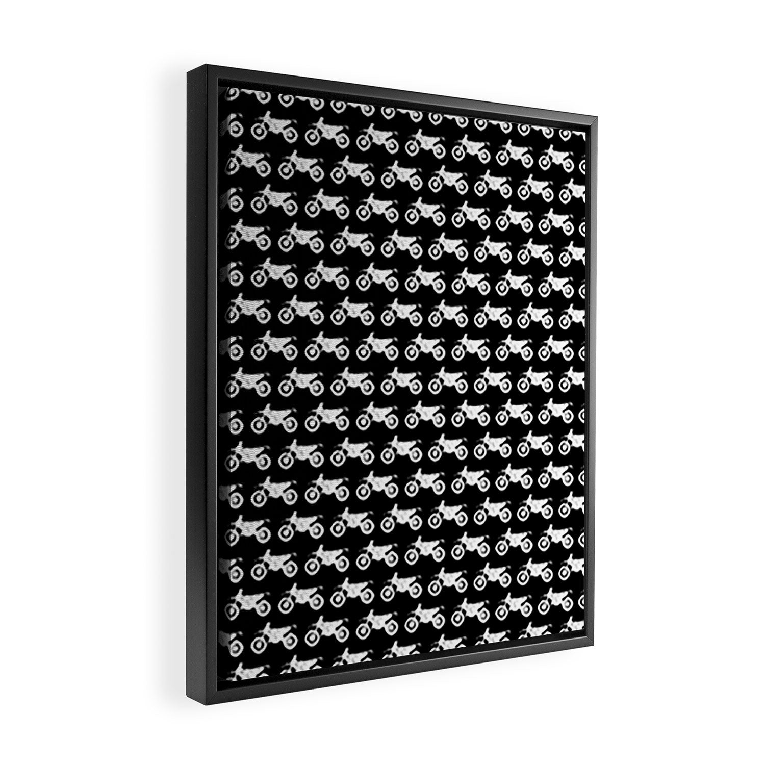 Dirt Bikes // Black Framed Canvas Print Gallery Image 2