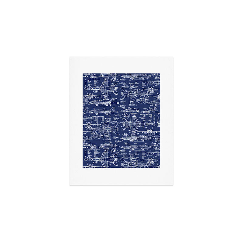 F-18 Blueprints Art Print Gallery Image 1