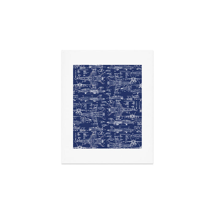 F-18 Blueprints Art Print Gallery Image 1
