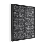 F-18 Blueprints // Charcoal-Grey Framed Canvas Print Gallery Image 2
