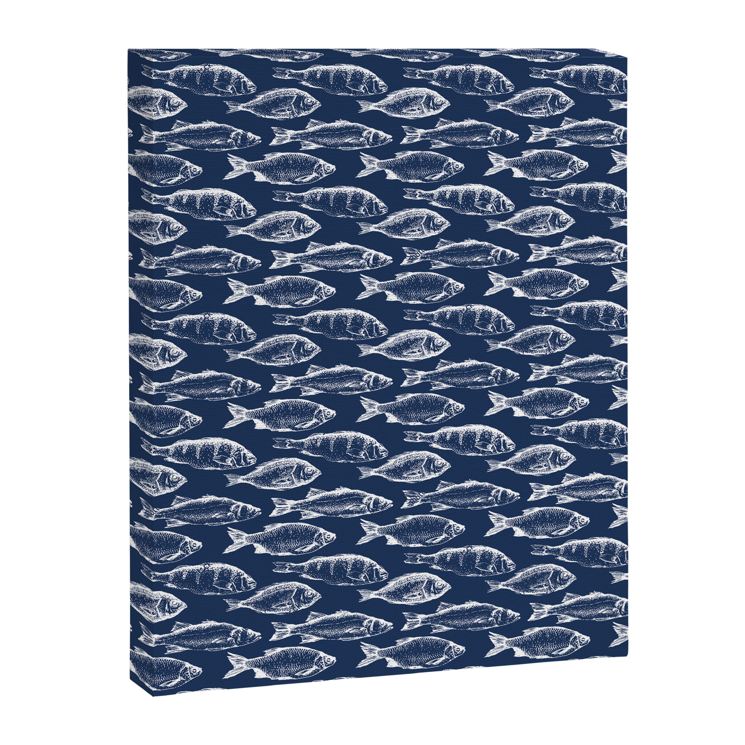 Fish // Navy Blue Canvas Print Gallery Image 8