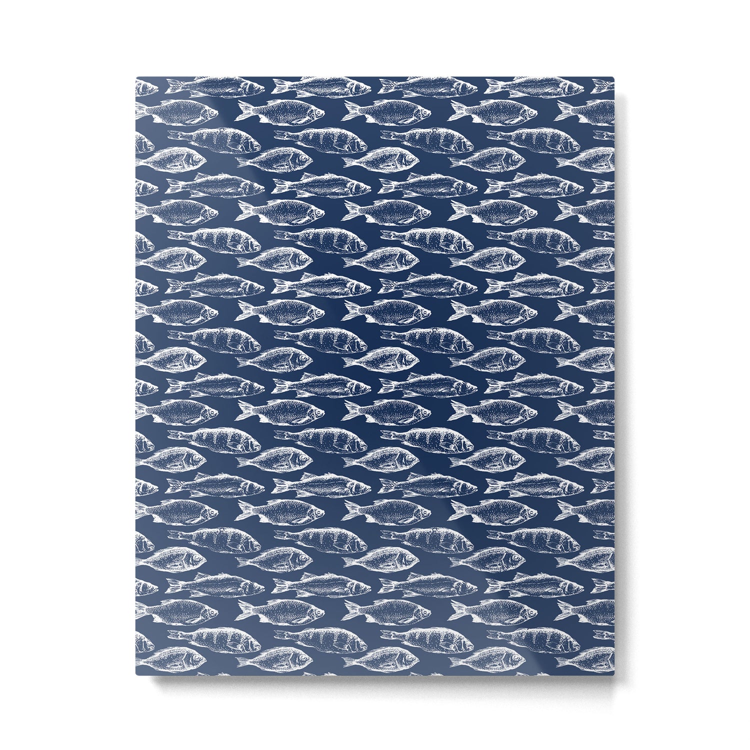 Fish // Navy Blue Metal Print Gallery Image 6