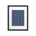 Fish // Navy Blue Framed Art Print Gallery Image 6