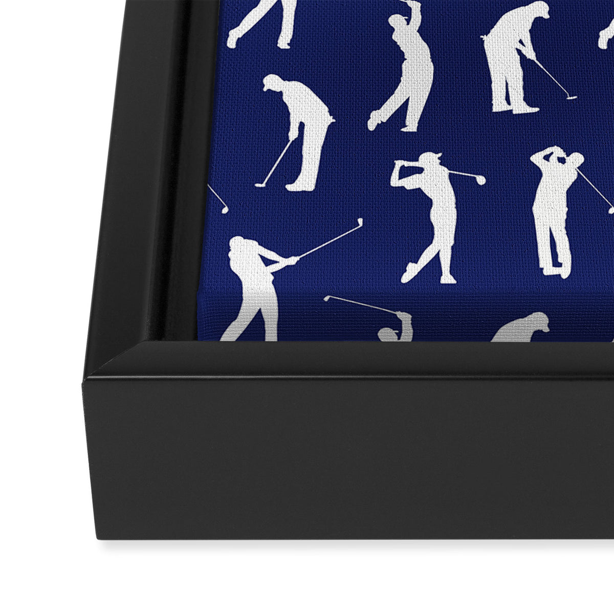 Golfers // Midnight Blue Framed Canvas Print Gallery Image 3