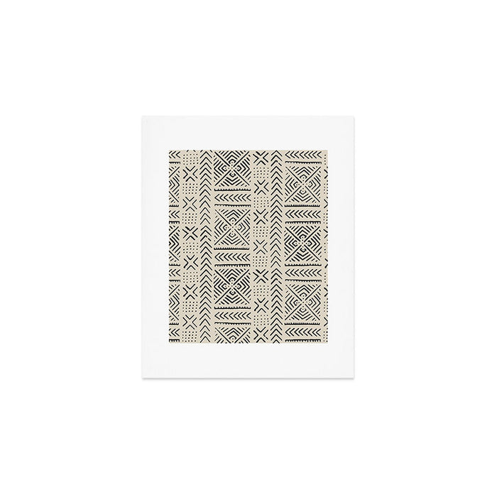Line Mud Cloth // Bone Art Print Gallery Image 1