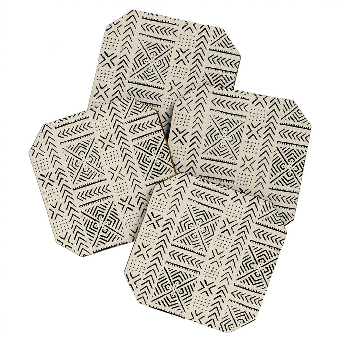 Line Mud Cloth // Bone Coaster Gallery Image 1