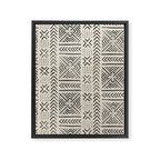 Line Mud Cloth // Bone Framed Canvas Print Gallery Image 8