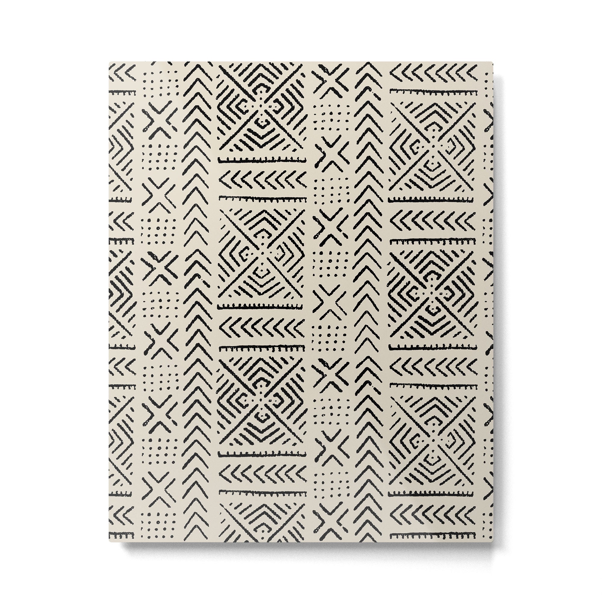 Line Mud Cloth // Bone Metal Print Gallery Image 6