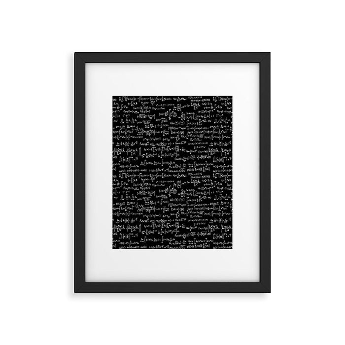 Math Equations // Black Framed Art Print Gallery Image 1