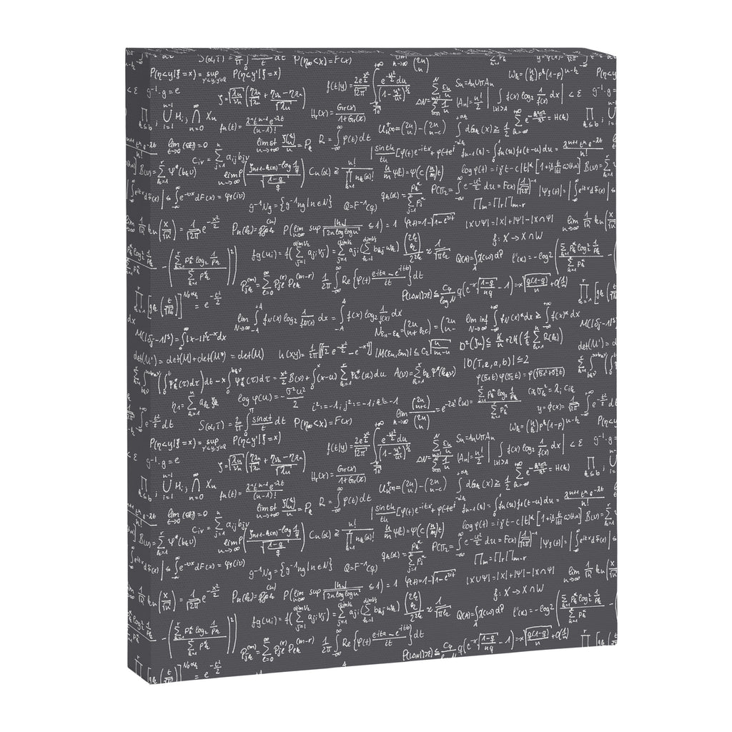 Math Equations // Charcoal Canvas Print Gallery Image 8