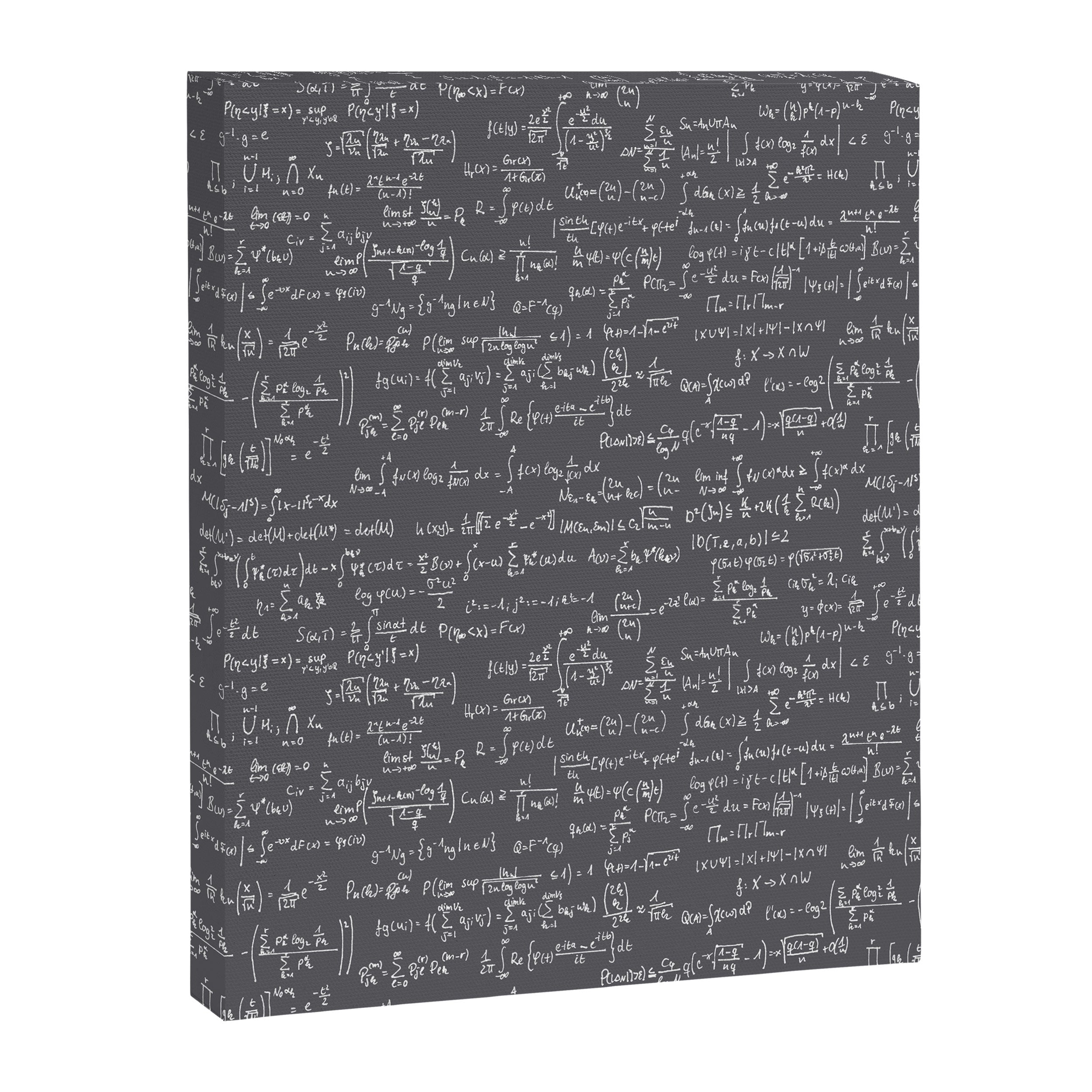 Math Equations // Charcoal Canvas Print Gallery Image 8