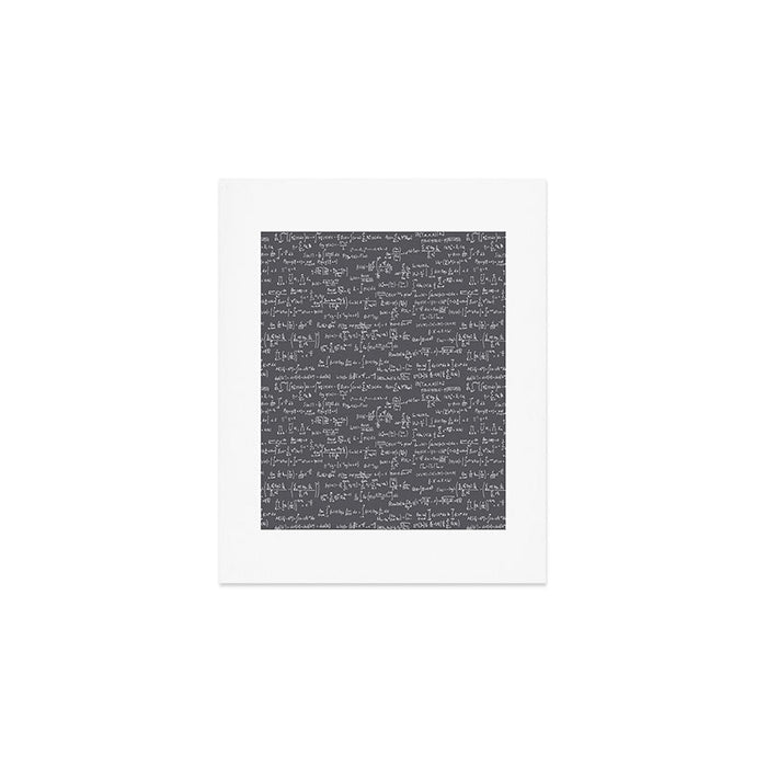 Math Equations // Charcoal Art Print Gallery Image 1