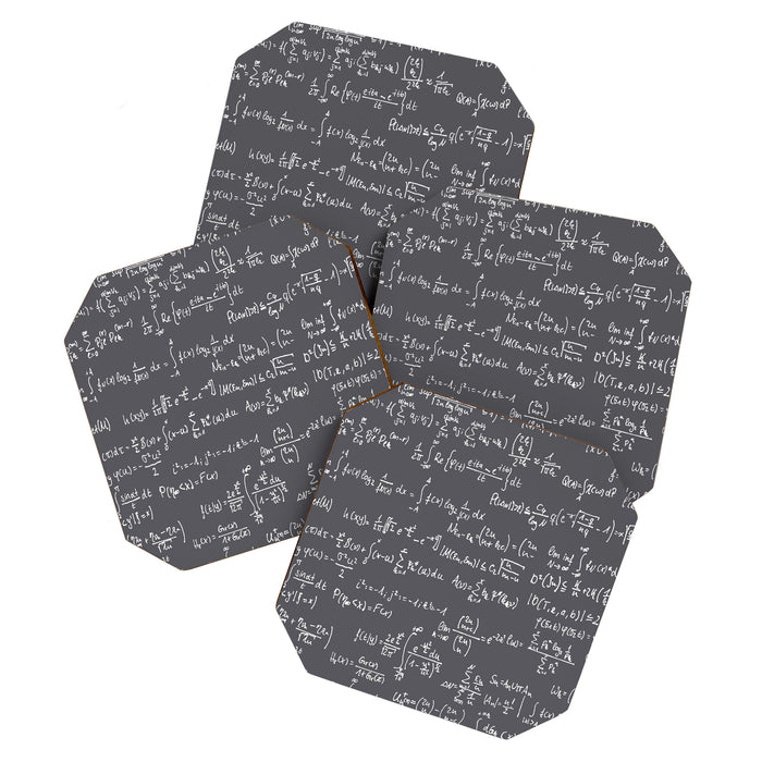 Math Equations // Charcoal Coaster Gallery Image 1