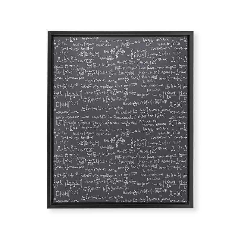 Math Equations // Charcoal Framed Canvas Print Gallery Image 8