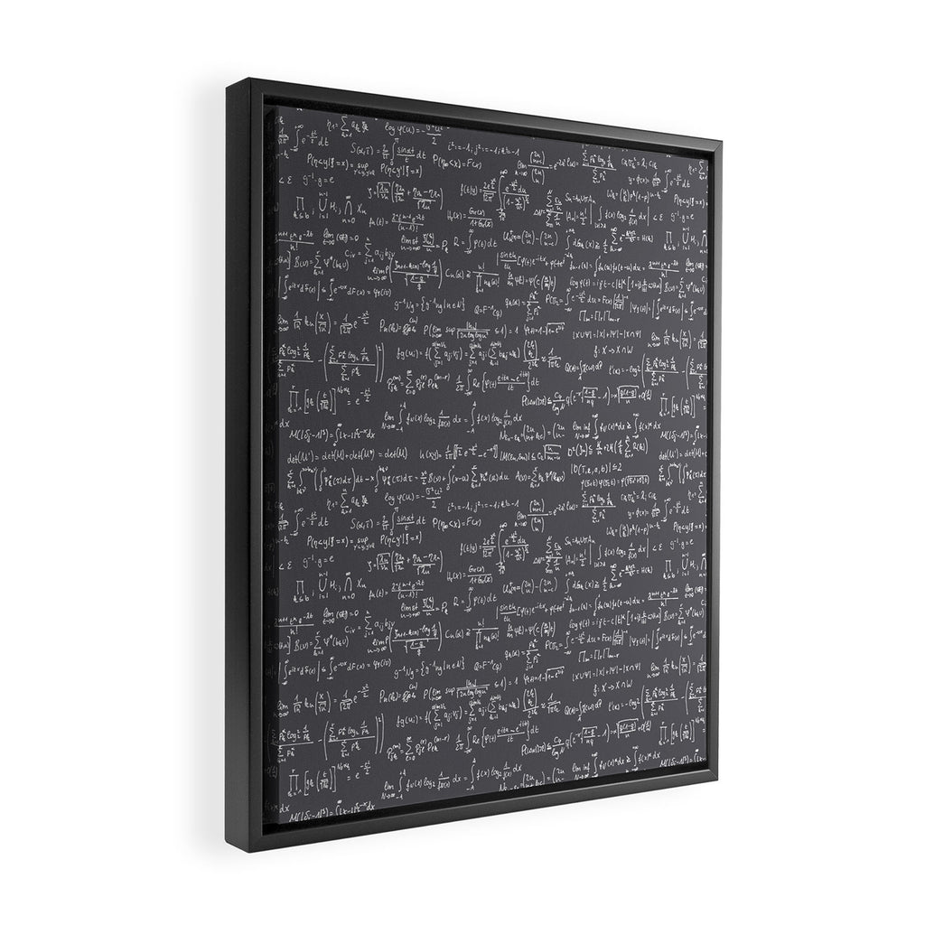 Math Equations // Charcoal Framed Canvas Print Gallery Image 2