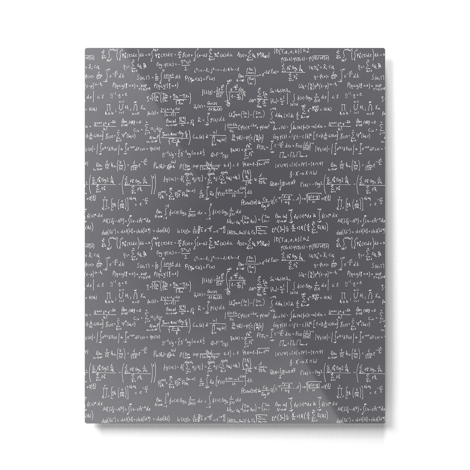 Math Equations // Charcoal Metal Print Gallery Image 6
