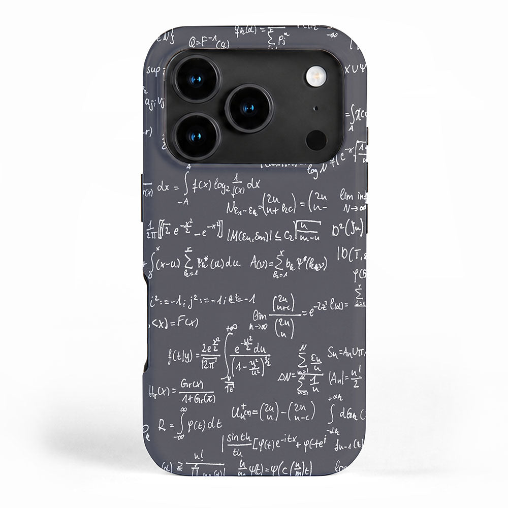 Math Equations // Charcoal iPhone Case Gallery Image 1