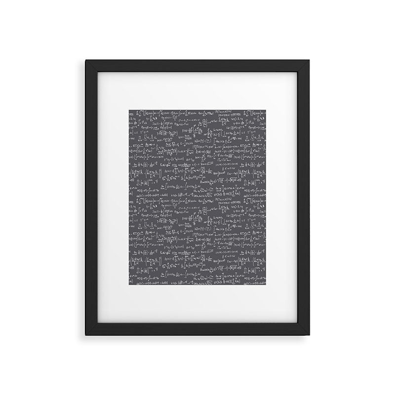 Math Equations // Charcoal Framed Art Print Gallery Image 6