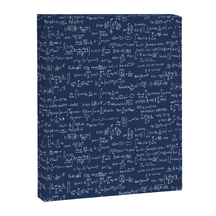 Math Equations // Navy Canvas Print Gallery Image 1
