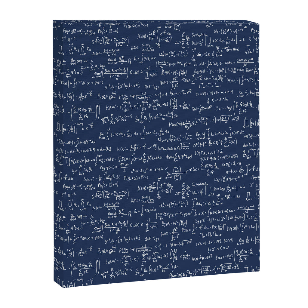 Math Equations // Navy Canvas Print Gallery Image 8