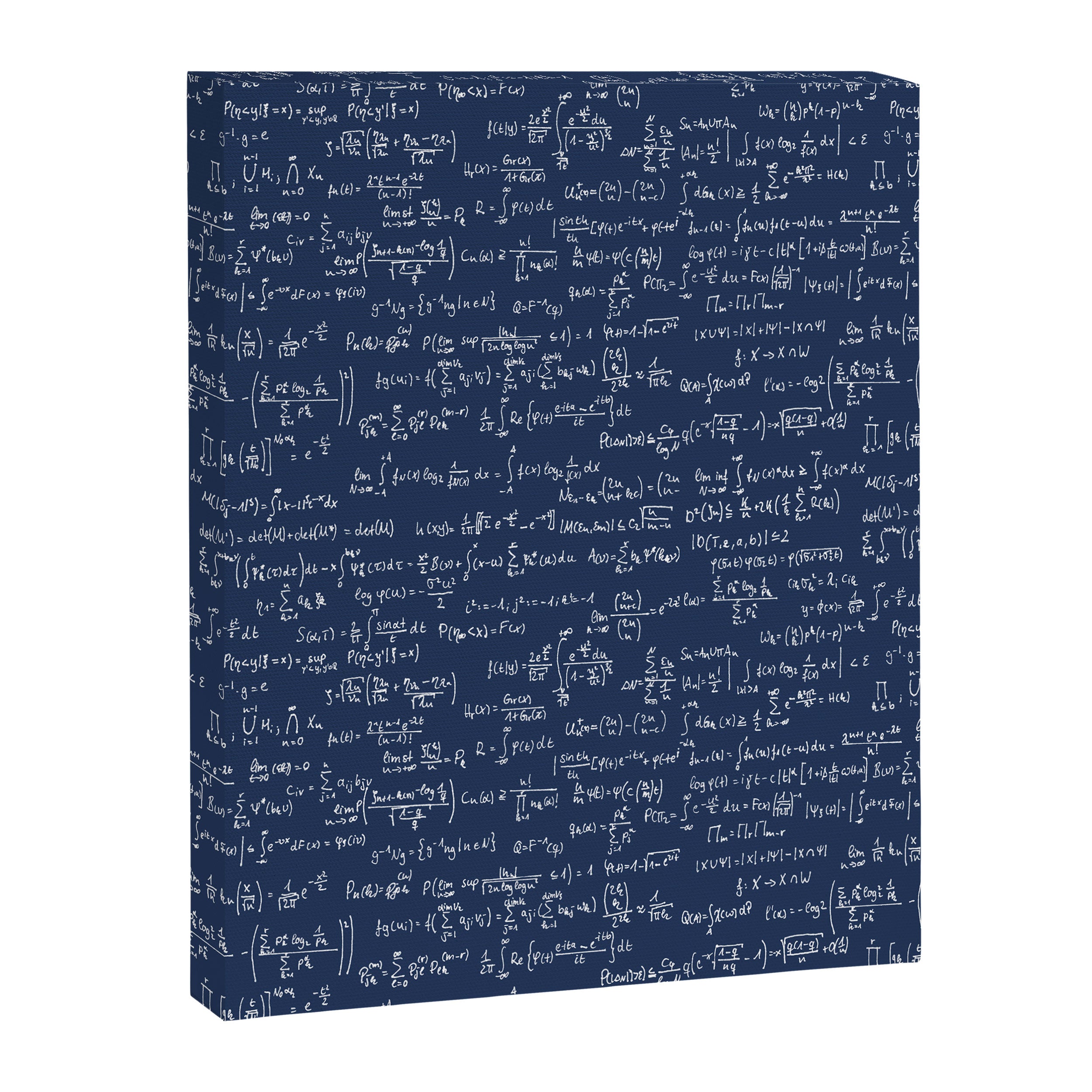 Math Equations // Navy Canvas Print Gallery Image 8