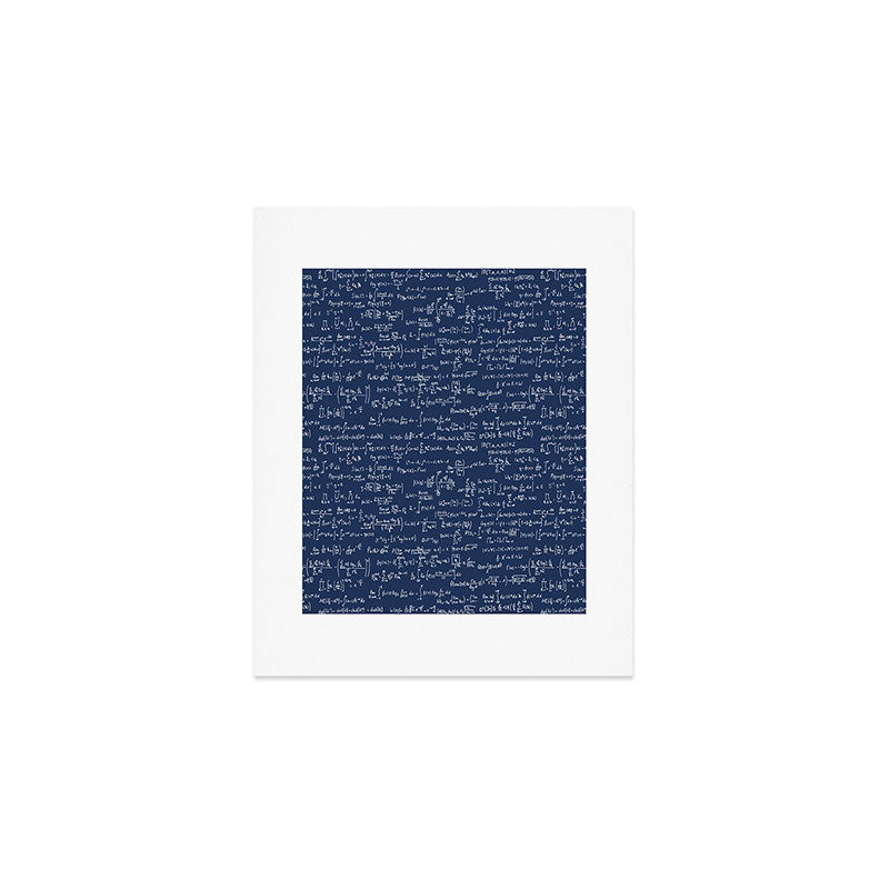 Math Equations // Navy Art Print Gallery Image 1