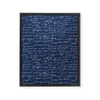 Math Equations // Navy Framed Canvas Print Gallery Image 8
