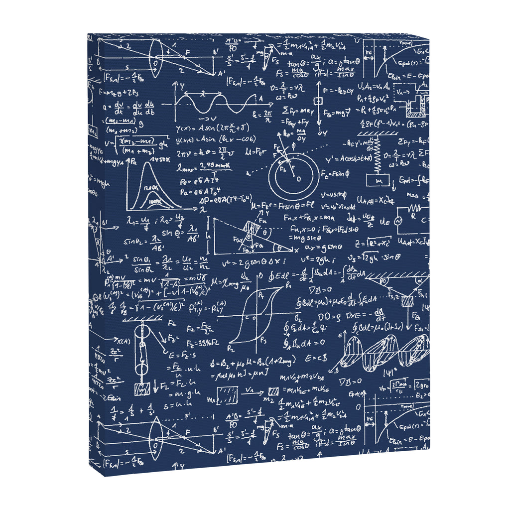 Physics Equations // Navy Canvas Print Gallery Image 8