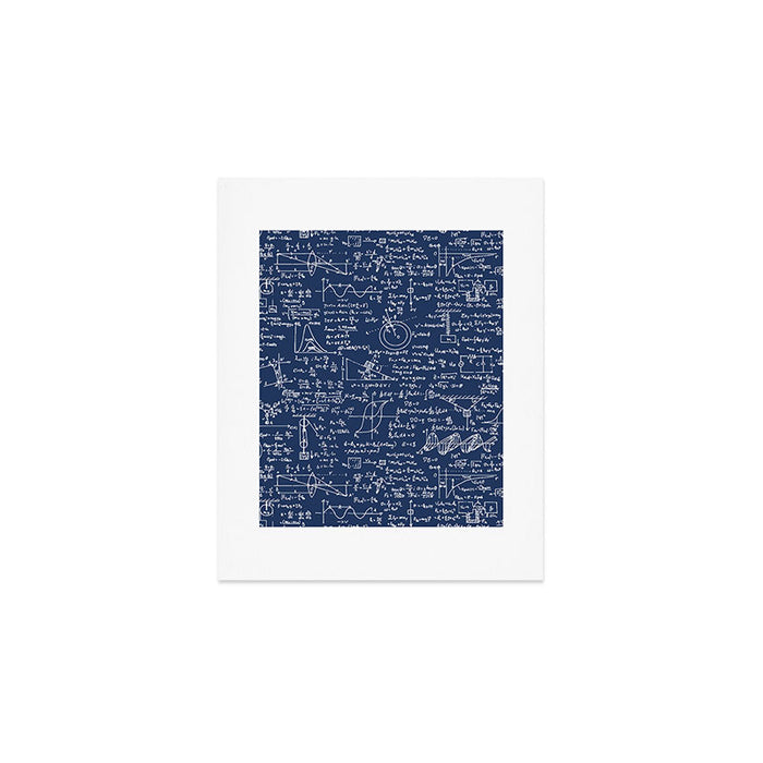 Physics Equations // Navy Art Print Gallery Image 1