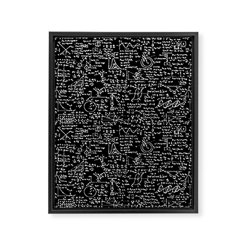 Physics Equations on Chalkboard Framed Canvas Print Gallery Image 8