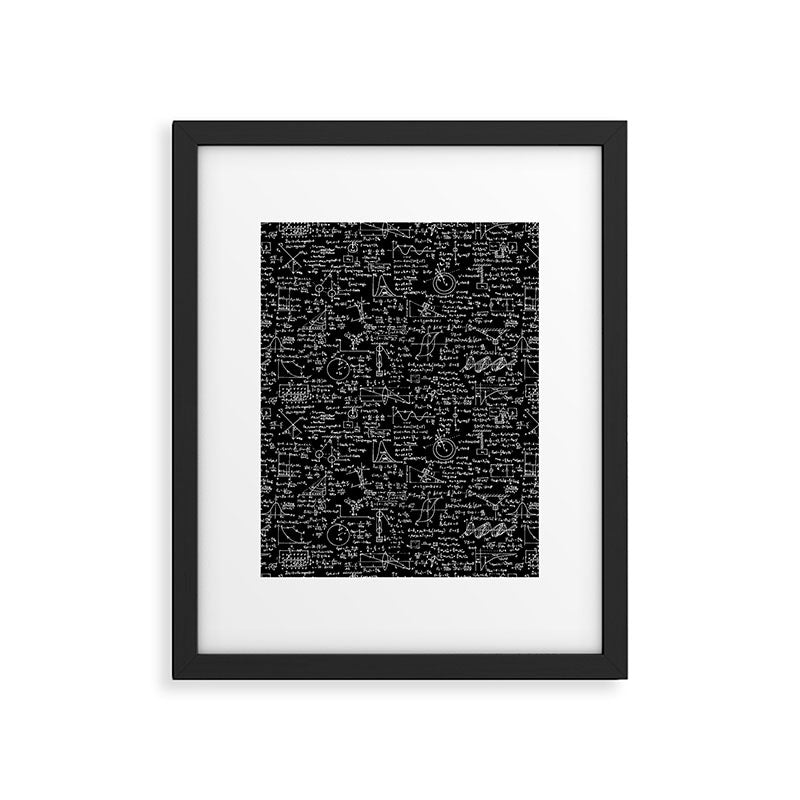 Physics Equations on Chalkboard Framed Art Print Gallery Image 6