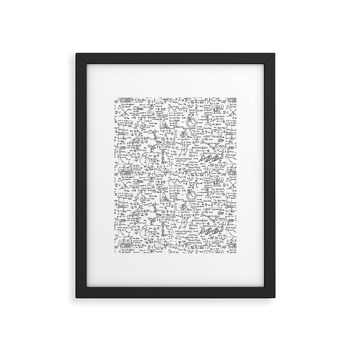 Physics Equations on Whiteboard Framed Art Print Gallery Image 1