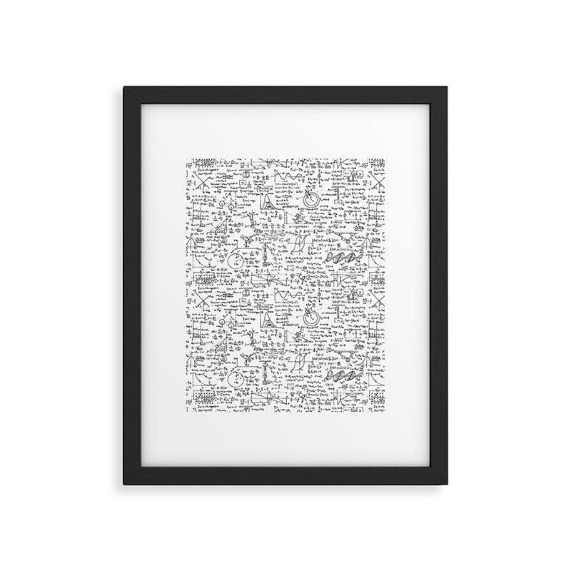 Physics Equations on Whiteboard Framed Art Print Gallery Image 6