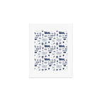 Railroad Symbols // Navy Blue Art Print Gallery Image 1