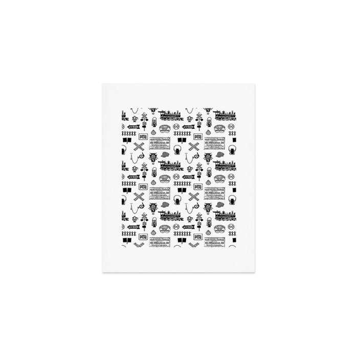 Railroad Symbols on White Art Print Gallery Image 1