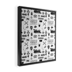 Railroad Symbols on White Framed Canvas Print Gallery Image 2