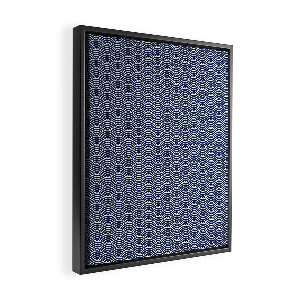 Seigaiha // Japanese Collection Framed Canvas Print Gallery Image 2