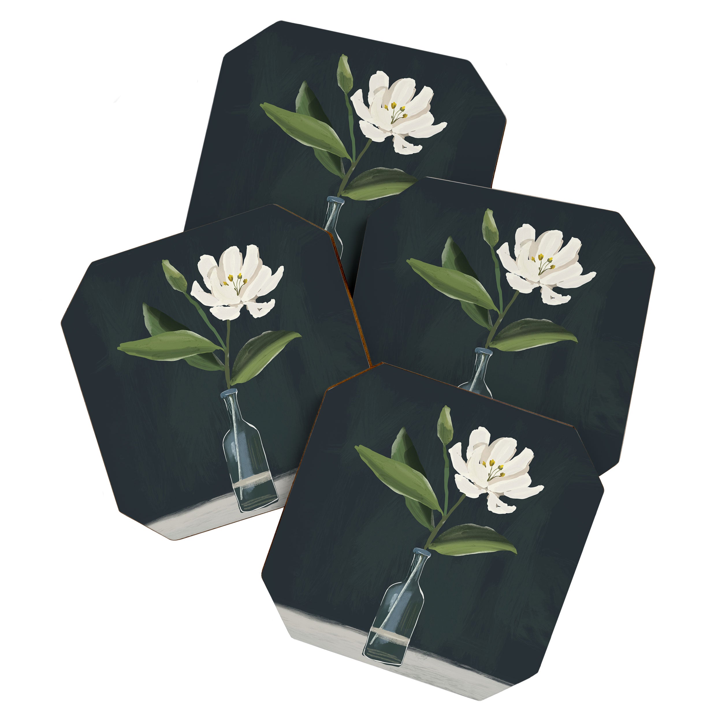 A flower in a vase Coaster Gallery Image 1
